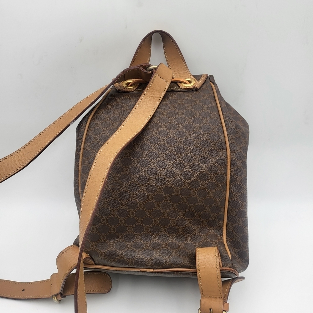 CELINE Macadam Rucksack Backpack Mini canvas leather..Authentic.. - Picture 4 of 16
